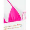 imageSHENHE Womens 2 Piece Sexy Bikini Sets Halter Tie Side Triangle SwimsuitsHot Pink