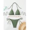 imageSHENHE Womens 2 Piece Sexy Bikini Sets Halter Tie Side Triangle SwimsuitsMatcha Green