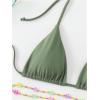 imageSHENHE Womens 2 Piece Sexy Bikini Sets Halter Tie Side Triangle SwimsuitsMatcha Green