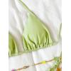 imageSHENHE Womens 2 Piece Sexy Bikini Sets Halter Tie Side Triangle SwimsuitsMint Green