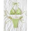 imageSHENHE Womens 2 Piece Sexy Bikini Sets Halter Tie Side Triangle SwimsuitsMint Green