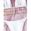 imageSHENHE Womens 2 Piece Sexy Bikini Sets Halter Tie Side Triangle SwimsuitsWhite