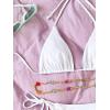 imageSHENHE Womens 2 Piece Sexy Bikini Sets Halter Tie Side Triangle SwimsuitsWhite