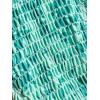 imageSHENHE Womens 2 Piece Smocked Triangle Bikini Sets Halter Drawstring Side Cute SwimsuitsFloral Mint Blue