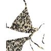 imageSHENHE Womens 2 Piece Smocked Triangle Bikini Sets Halter Drawstring Side Cute SwimsuitsSmocked Black Khaki