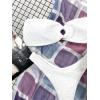 imageSHENHE Womens 2 Piece Strapless O Ring High Cut Bandeau Swimsuit Bathing Suit Bikini SetsWhite