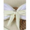 imageSHENHE Womens 2 Piece Strapless Swimsuits High Cut Metal Ring Tube Top Bandeau Bikini SetBeige
