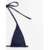 imageSHENHE Womens Halter Micro Triangle Thong Bikini Tie Side 2 Piece Swimsuit Bathing SuitsDark Blue B