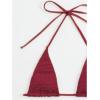 imageSHENHE Womens Halter Micro Triangle Thong Bikini Tie Side 2 Piece Swimsuit Bathing SuitsDeep Red