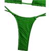 imageSHENHE Womens Halter Micro Triangle Thong Bikini Tie Side 2 Piece Swimsuit Bathing SuitsGreen