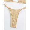 imageSHENHE Womens Halter Micro Triangle Thong Bikini Tie Side 2 Piece Swimsuit Bathing SuitsKhaki
