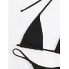 imageSHENHE Womens Halter Micro Triangle Thong Bikini Tie Side 2 Piece Swimsuit Bathing SuitsSolid Black