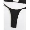 imageSHENHE Womens Halter Micro Triangle Thong Bikini Tie Side 2 Piece Swimsuit Bathing SuitsSolid Black