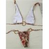 imageSHENHE Womens Leopard Print Swimsuit 2 Piece O Ring Halter Bikini Tie String Bikini SetBrown