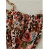imageSHENHE Womens Leopard Print Swimsuit 2 Piece O Ring Halter Bikini Tie String Bikini SetBrown