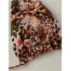 imageSHENHE Womens Leopard Print Swimsuit 2 Piece O Ring Halter Bikini Tie String Bikini SetBrown