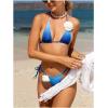 imageSHENHE Womens Micro Bikini Sets Floral Appliques Ombre Halter Tie Side Thong Two Piece SwimsuitBlue