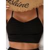 imageSHENHE Womens Tie Dye Tankini Swimsuits High Waisted Tummy Control Bikini SetsBlack Solid