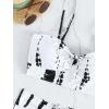 imageSHENHE Womens Tie Dye Tankini Swimsuits High Waisted Tummy Control Bikini SetsBlack White