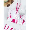 imageSHENHE Womens Tie Dye Tankini Swimsuits High Waisted Tummy Control Bikini SetsPink White