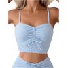 imageSHENHE Womens 2 Piece Tankini Set Striped Print Bow Front High Waist Bathing SuitMulticolor