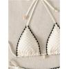 imageSHENHE Womens 2 Piece Triangle Beach Bikini Sets Color Block Halter Swimsuit Bathing SuitGear Edge Beige