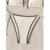 imageSHENHE Womens 2 Piece Triangle Beach Bikini Sets Color Block Halter Swimsuit Bathing SuitGear Edge Beige
