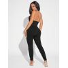 imageSHENHE Womens Cut Out Halter Neck Backless Sexy Sleeveless Unitard BodysuitBlack