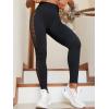 imageSHENHE Womens Fishnet Seamless High Waisted Tummy Control Workout Leggings PantsBlack