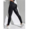 imageSHENHE Womens Fishnet Seamless High Waisted Tummy Control Workout Leggings PantsBlack C