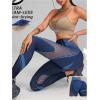 imageSHENHE Womens Fishnet Seamless High Waisted Tummy Control Workout Leggings PantsBlue