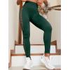 imageSHENHE Womens Fishnet Seamless High Waisted Tummy Control Workout Leggings PantsDark Green