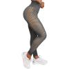 imageSHENHE Womens Fishnet Seamless High Waisted Tummy Control Workout Leggings PantsGrey