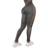 imageSHENHE Womens Fishnet Seamless High Waisted Tummy Control Workout Leggings PantsGrey