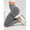 imageSHENHE Womens Fishnet Seamless High Waisted Tummy Control Workout Leggings PantsGrey C