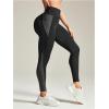 imageSHENHE Womens Fishnet Seamless High Waisted Tummy Control Workout Leggings PantsGrey and Black