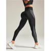 imageSHENHE Womens Fishnet Seamless High Waisted Tummy Control Workout Leggings PantsGrey and Black