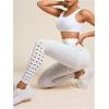 imageSHENHE Womens Fishnet Seamless High Waisted Tummy Control Workout Leggings PantsLeopard White