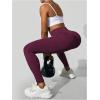 imageSHENHE Womens Fishnet Seamless High Waisted Tummy Control Workout Leggings PantsMaroon a