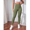 imageSHENHE Womens Fishnet Seamless High Waisted Tummy Control Workout Leggings PantsOlive Green