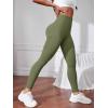 imageSHENHE Womens Fishnet Seamless High Waisted Tummy Control Workout Leggings PantsOlive Green