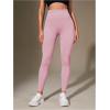 imageSHENHE Womens Fishnet Seamless High Waisted Tummy Control Workout Leggings PantsPink