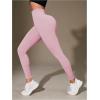 imageSHENHE Womens Fishnet Seamless High Waisted Tummy Control Workout Leggings PantsPink