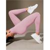 imageSHENHE Womens Fishnet Seamless High Waisted Tummy Control Workout Leggings PantsPink