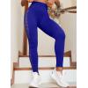 imageSHENHE Womens Fishnet Seamless High Waisted Tummy Control Workout Leggings PantsRoyal Blue