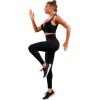 imageSHENHE Womens Fishnet Seamless High Waisted Tummy Control Workout Leggings PantsSeamless Black