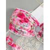 imageSHENHE Womens Floral Print O Ring Bandeau Bikini Bathing Suit 2 Piece Swimsuits