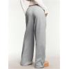 imageSHENHE Womens Low Rise Wide Leg Sweatpants Baggy Pants Drawstring Casual Workout Lounge PantsGrey