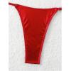 imageSHENHE Womens Swim Suits 2024 Metal Halter Neck Bow Tie String Thong Bikini SetsRed