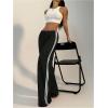 imageSHENHE Womens Wide Leg Loose Sweatpants Low Rise Y2k Drawstring Workout Sports PantsBlack